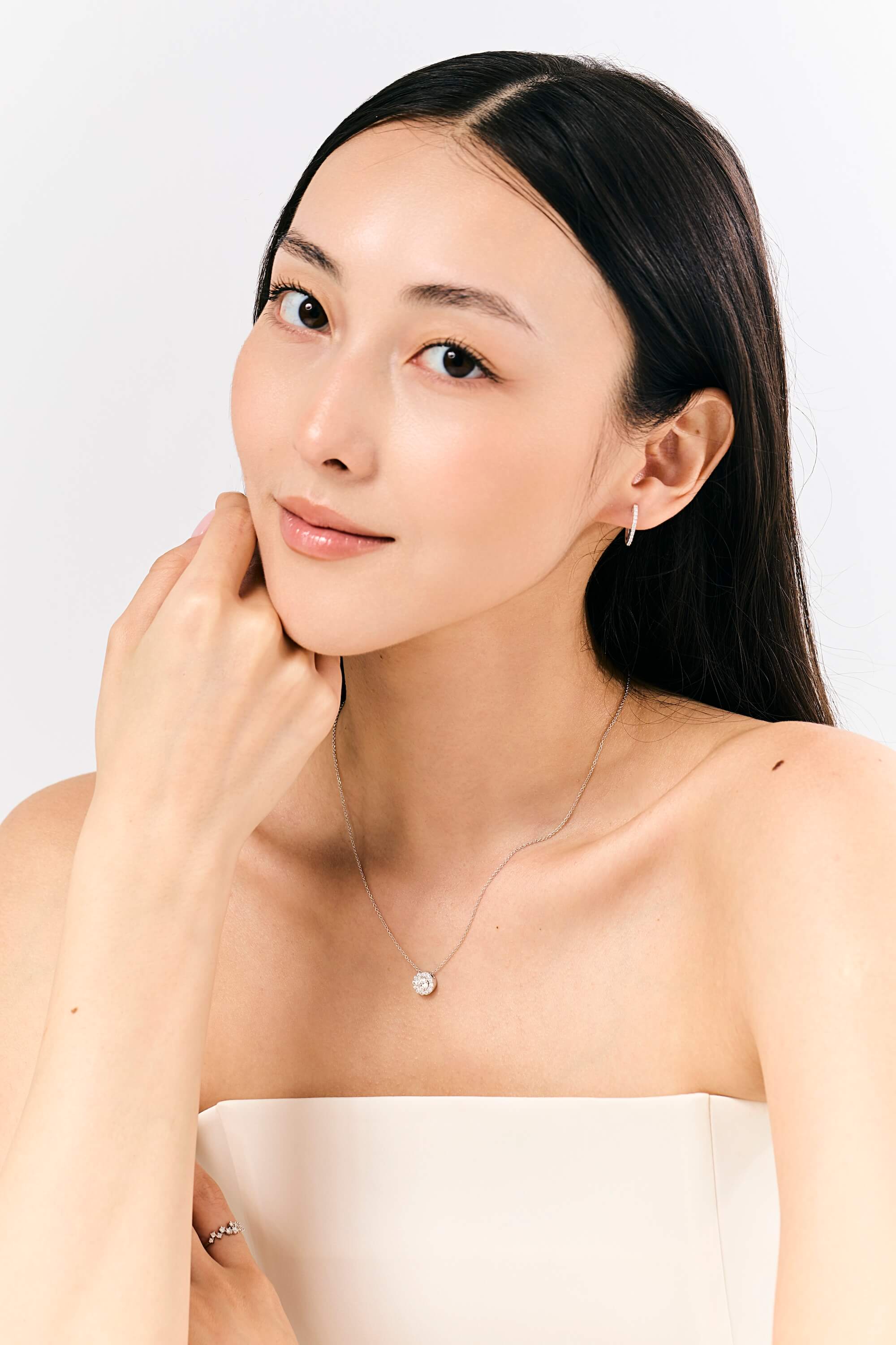 Diamond Hoop Earrings