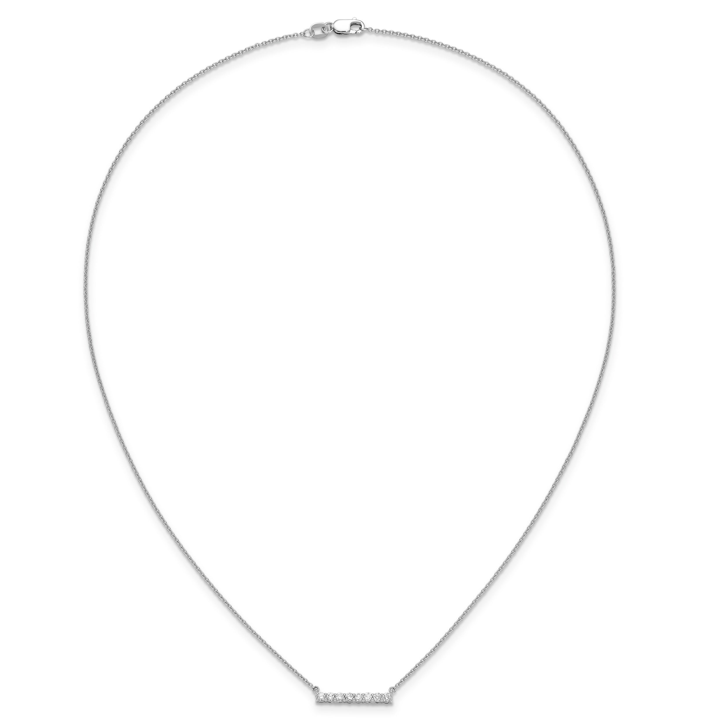 Diamond Bar Necklace - White/Yellow Gold