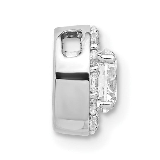 Diamond Halo Pendant Necklace - 0.76 crt