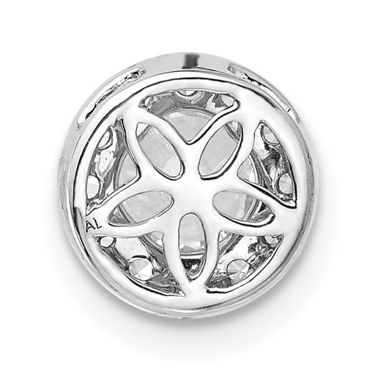 Diamond Halo Pendant Necklace - 0.76 crt