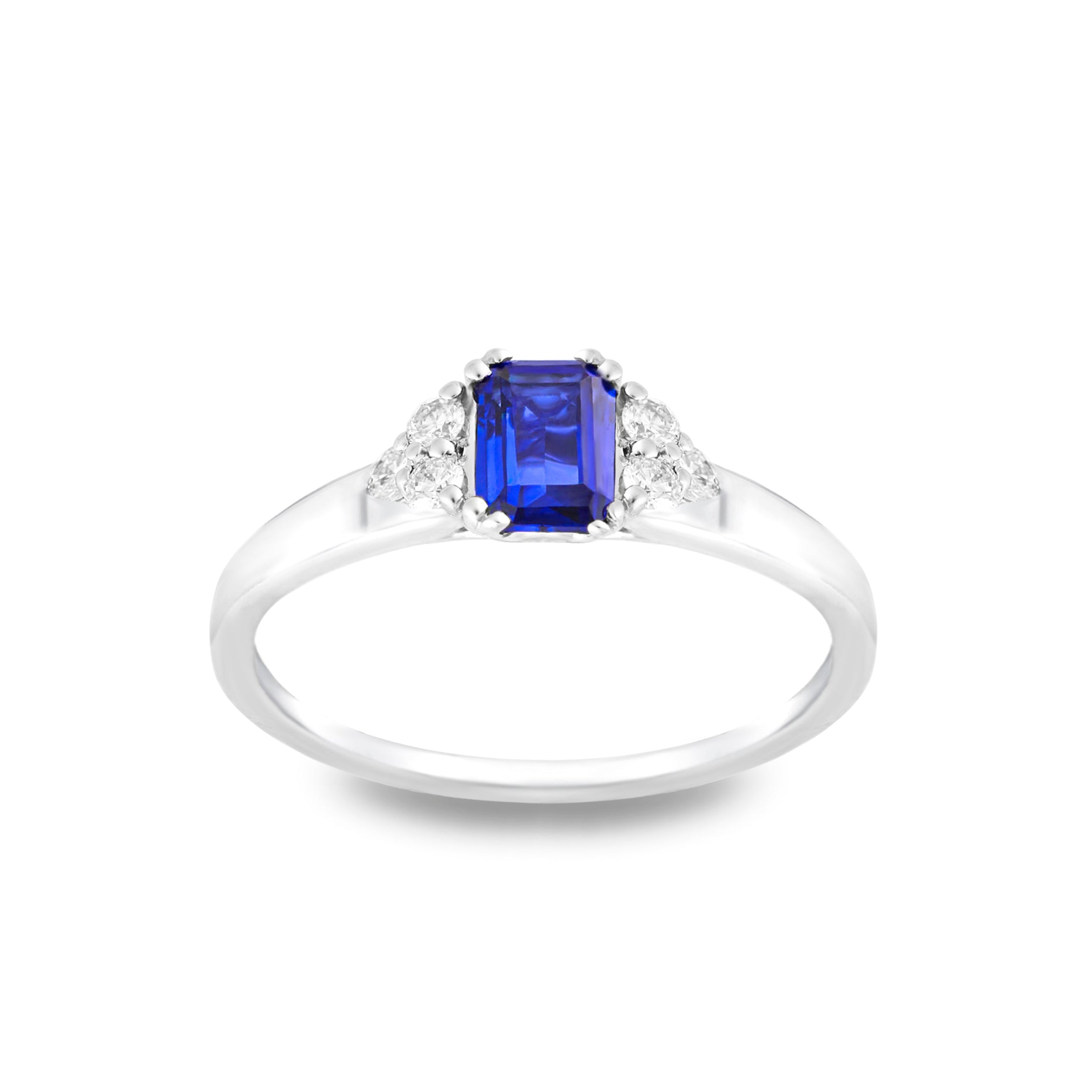 Blue Sapphire Diamond Ring