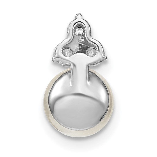 Pearl Diamond Pendant Necklace