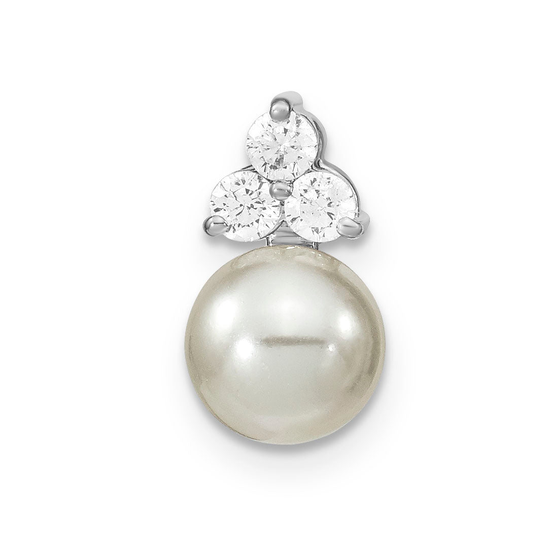 Pearl Diamond Pendant Necklace
