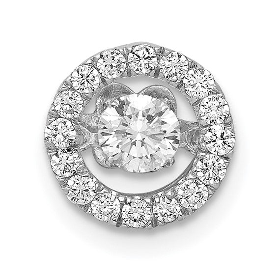 Diamond Halo Pendant Necklace - 0.43 crt
