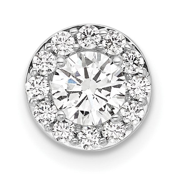 Diamond Halo Pendant Necklace - 0.76 crt